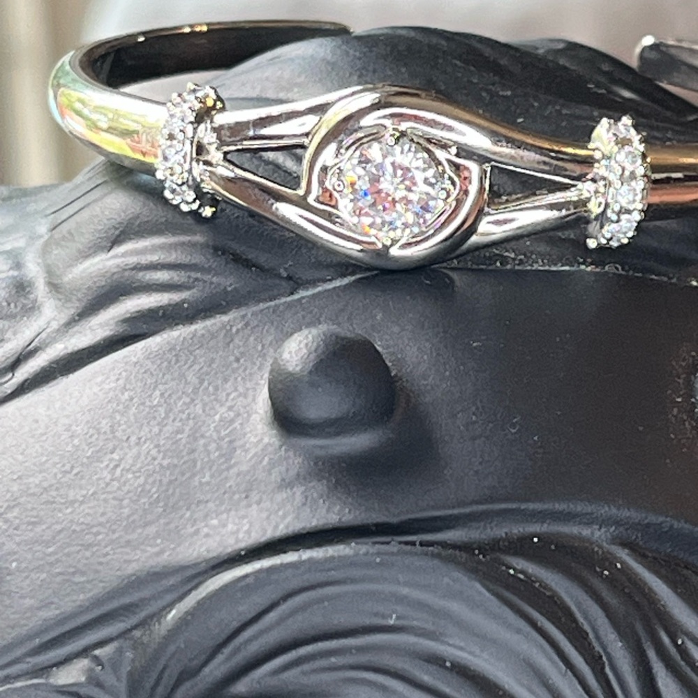 Avon Silver Bracelet with Crystal Details